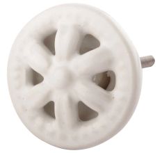 White Ceramic Flower Cabinet Knobs Online